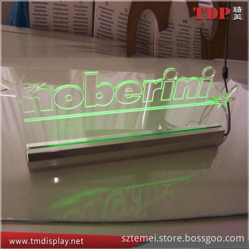 Manufacturer Aluminum Base Acrylic LED Edge Lit Signs, Acrylic LED Display Stand for Promotion